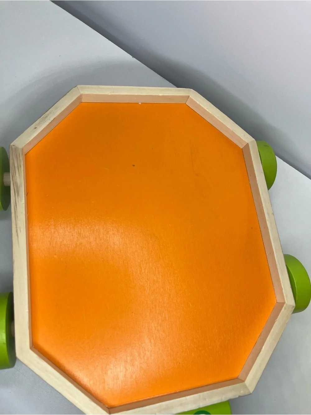 Melissa & Doug Wooden Turtle Pull Toy - Orange, Green & Yellow